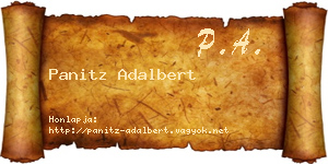 Panitz Adalbert névjegykártya